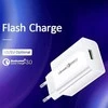 USAMS laidinis įkroviklis 1xUSB T22 18W 3A QC3.0 + USB-C cable 1m baltos spalvos (T48) T48OCLN01