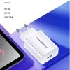 USAMS laidinis įkroviklis 1xUSB T22 18W 3A QC3.0 + USB-C cable 1m baltos spalvos (T48) T48OCLN01