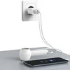 USAMS Laidinis įkroviklis 2xUSB-A + kabelis USB-C/ USB-A Fast Charging baltos spalvos series HC HCXLTZ03