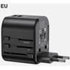USAMS laidinis įkroviklis 2xUSB T55 12W 4in1 US/AU/EU/UK juodos spalvos CC173TC01 (US-CC173) Univesal Travel Charger