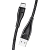 USAMS Braided U41 USB-C Kabelis 1m 2A juodos spalvos SJ392USB01 (US-SJ392) Fast Charge