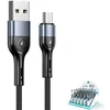 USAMS Braided Kabelis U55 2A micro USB 1pc for set U55 juodos spalvos 1m SJ450ZJ01 (US-SJ450) SJ450USB
