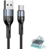 USAMS Braided Kabelis U55 2A USB-C 1pc for set U55 juodos spalvos 1m SJ449ZJ01 (US-SJ449)