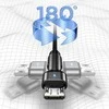 USAMS Braided Rotating Kabelis U60 2A microUSB juodos spalvos 1m SJ478USB01 (US-SJ478)