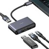 USAMS Adapteris HUB 4in1 2xUSB 2.0/USB 3.0/USB-C pilka/dark pilka SJ627HUB01 (US-SJ627)