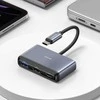USAMS Adapteris HUB 5in1 USB 2.0/USB 3.0/USB-C/TF/SD pilka/dark pilka SJ628HUB01 (US-SJ628)
