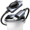 USAMS SJ821 U113 greitojo įkrovimo 100W USB-C į USB-C laidas + belaidis laikrodžio įkroviklis 1.2 m juodas