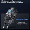 USAMS Tinklo įkroviklis 1xUSB-C T45 30W PD3.0 Fast Charging +kabelis U63 USB-C/Lightning juodos spalvos UXTZH01 (USAMS-UX)