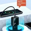 USAMS Laidinis įkroviklis 1xUSB-C + 1xUSB T40 20W LED (only head) PD3.0 + QC3.0 Fast Charging juodos spalvos CC133T