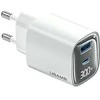 USAMS CC229 30W GaNUSB-C/USB-A greito įkrovimo XC serijos Baltas CC229TC02