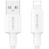 USAMS U90 kabelis 2.4A USB-A į Lightning baltos spalvos