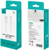 USAMS U90 kabelis 3A USB-A į USB-C baltos spalvos