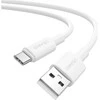 USAMS U90 kabelis 3A USB-A į USB-C baltos spalvos