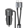 USAMS YT Series CC287 automobilinis įkroviklis 66W 1xUSB-A 1xUSB-C + 2in1 USB-C/Lightning Cable