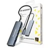 USB-C 6 viename šakotuvas Wozinsky WHBC10Y4S daugiafunkcis, aliuminio, su 25 cm laidu · pilkas