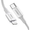 USB-C prie Lightning kabelis UGREEN US171, 3A, 0,25 m (baltas)
