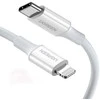 USB-C prie Lightning kabelis UGREEN US171, 3A, 0,25 m (baltas)