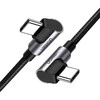 UGREEN US323 USB-C – USB-C kampinis laidas PD 3A 60W 1m