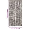Užuolaida nuo vabzdžių, ruda ir balta, 100x220cm, šenilis