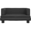 Vaikiška sofa, juodos spalvos, 60x40x30cm, dirbtinė oda