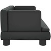 Vaikiška sofa, juodos spalvos, 60x40x30cm, dirbtinė oda