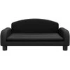 Vaikiška sofa, juodos spalvos, 70x45x30cm, dirbtinė oda