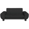 Vaikiška sofa, juodos spalvos, 70x45x33cm, aksomas