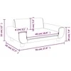 Vaikiška sofa, mėlynos spalvos, 70x45x33cm, aksomas