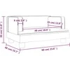 Vaikiška sofa, rudos spalvos, 60x40x30cm, aksomas