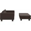 Vaikiška sofa su pakoja, ruda, 100x50x30cm, dirbtinė oda