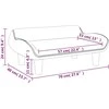 Vaikiška sofa, tamsiai pilkos spalvos, 70x40x24cm, aksomas