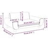 Vaikiška sofa, tamsiai pilkos spalvos, 70x45x33cm, aksomas