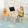 Ecotoys Vaikų baldų komplektas: stalas ir 2 kėdės su žirafos motyvu