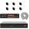 Vaizdo stebėjimo komplektas NVR POE PNI House IP810, 6 PNI IP8POE kameros, komplekte yra POE komutatorius ir kabeliai