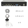 Vaizdo stebėjimo rinkinys NVR POE PNI House IP810, 4 PNI IP8POE kameros, 8MP ir pridedami kabeliai