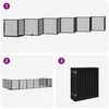Varteliai šunims su durimis, 12 segmentų, juodi, 960cm, tuopa
