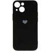 Vennus silikoninis Heart dėklas skirtas Apple iPhone 14 Plus design 1 juodos spalvos