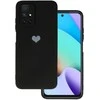 Vennus silikoninis Heart dėklas skirtas Xiaomi Redmi 10 design 1 juodos spalvos