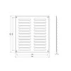 Ventiliacijos grotelės EUROPLAST MR2628ZN, 260 x 280 mm