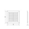 Ventiliacijos grotelės EUROPLAST VR1515P, 150 x 150 mm