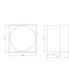 Ventiliatorius Ventiliacijos tarpmovė EUROPLAST VA91, 100 x 100 mm, D100