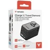 Verbatim Adapteris kelioninis EU/UK/US GaN 2xUSB-A/3xUSB-C PD 170W juodos spalvos 30190