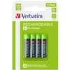 Verbatim Baterija NiMH AAA 950mAh Premium HR03 4vnt juodos spalvos 49514