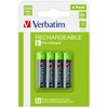 Verbatim Baterija NiMH AAA 950mAh Premium HR03 4vnt juodos spalvos 49514