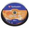 Verbatim DVD-R 4.7GB 16x AZO sidabrinis 10vnt 43523