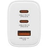 Verbatim GaN Travel Charger Essentials 65W, 2×USB-C PD, 1×USB-A QC, EU Plug, Baltas