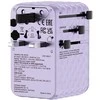 Verbatim kelioninis įkroviklis EU/UK/US GaN 2xUSB-C/2xUSB-A/1xUSB-C PD 100W violetinės spalvos 30193