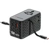 Verbatim kelioninis įkroviklis EU/UK/US GaN 1xUSB-C/1xUSB-A/2xUSB-C PD 70W juodos spalvos 30186