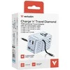 Verbatim kelioninis įkroviklis EU/UK/US GaN 1xUSB-C/1xUSB-A/2xUSB-C PD 70W mėlynos spalvos 30187