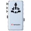 Verbatim kelioninis įkroviklis EU/UK/US GaN 1xUSB-C/1xUSB-A/2xUSB-C PD 70W mėlynos spalvos 30187